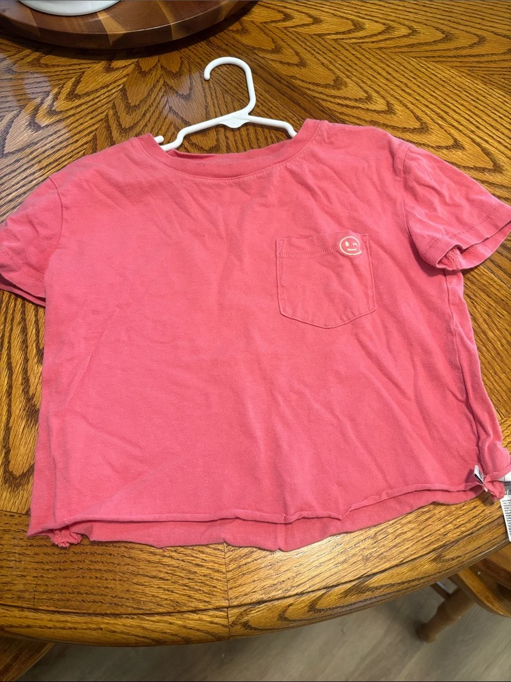 GAP Coral Pink Short Sleeve Pocket Tee